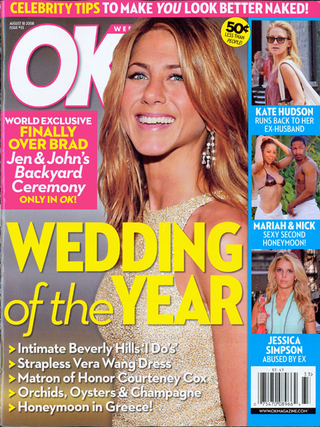 Illustration for article titled This Week in Tabloids: Aniston Wants A Baby, Applegate Is Ailing, & Cyrus Is A Not-So-Secret Sexpot